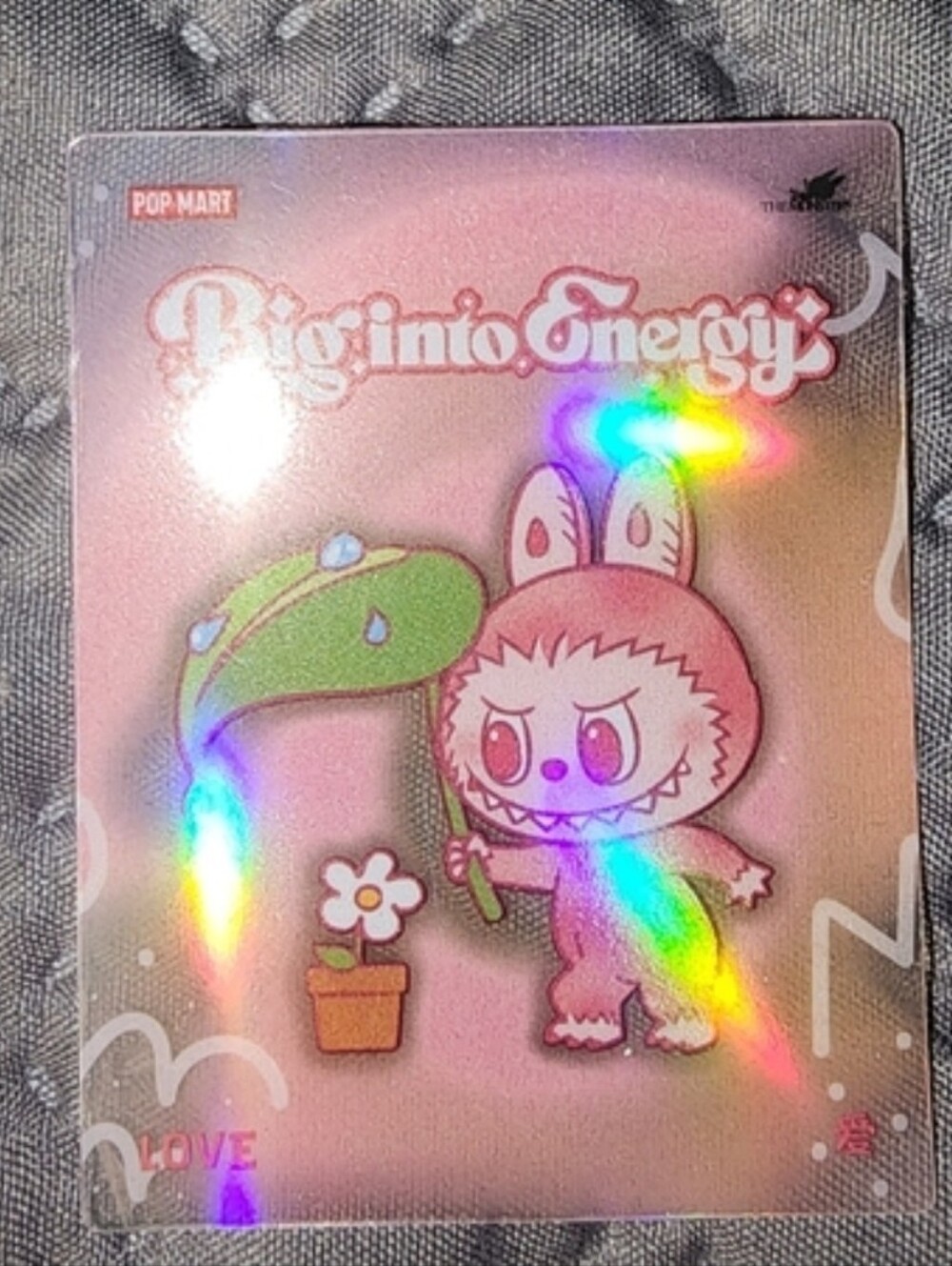 Authenticated Big Into Energy Labubu: LOVE.Opened Box Yet Sealed Package.$40 NIP